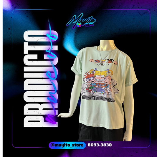 Blusa corte L rugrats verde